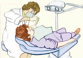 O dentista fará um exame completo
