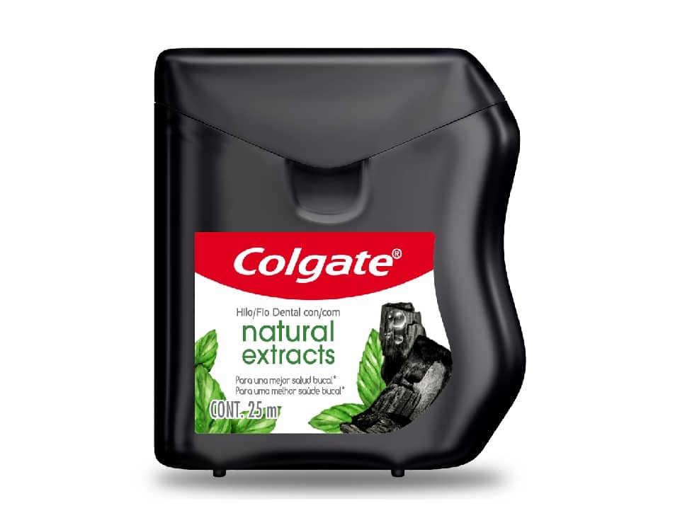 Embalagem fio dental Colgate Natural Extracts Carvão