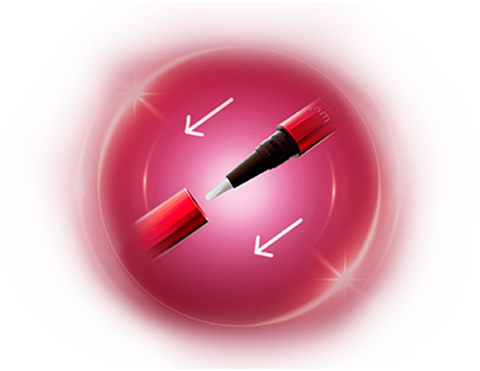 ícone com uma tampa e uma caneta indicando o fechamento da caneta após do uso