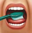 Com movimentos suaves, escove também a língua para remover bactérias